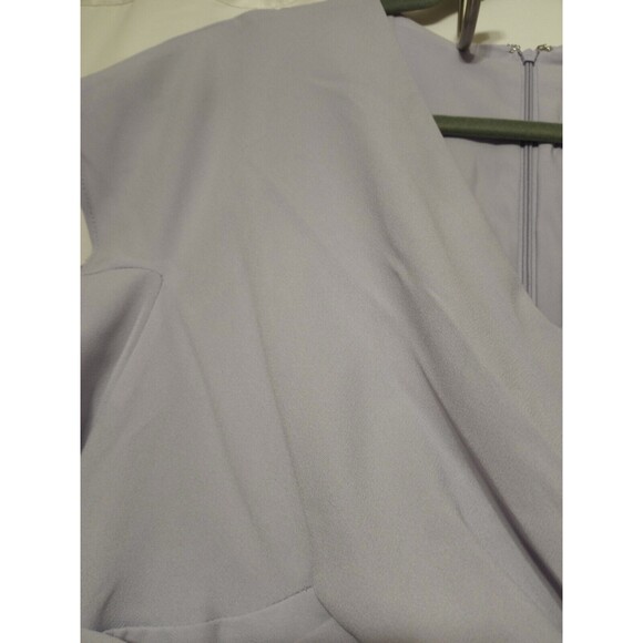 Gal Meets Glam Seraphina Bodice Midi Dress Lavender Size 8. Short Sleeve V-Neck - Picture 13 of 16